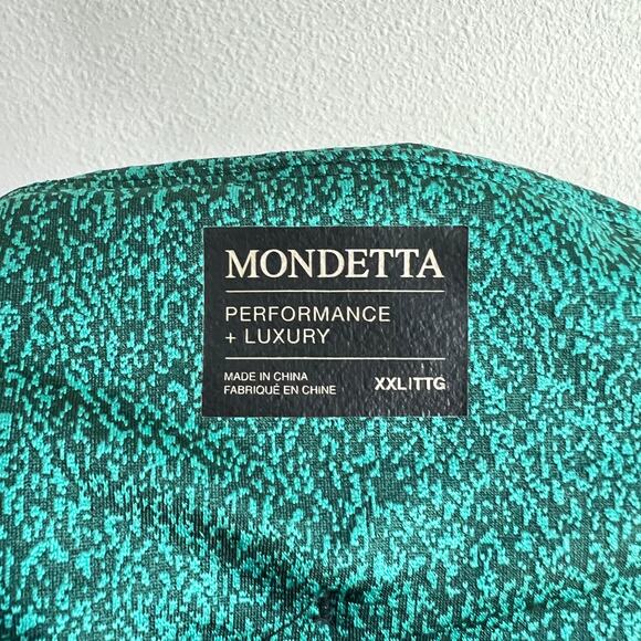 Mondetta Green Speckle High Rise Ankle Leggings Women's XXL Stretch Gym Workout - Picture 5 of 6